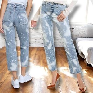 Good American Good Vintage Bleach Spot Released High Waist Ankle Jean size 2/26